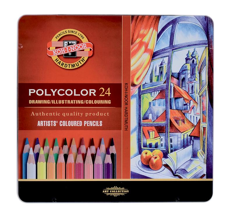 Polycolor Coloured Pencils Set of 24 Turners Art Supplies